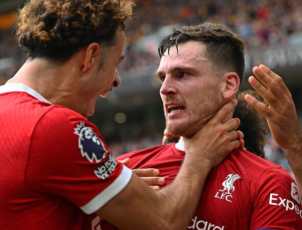 Liverpool player Andy Robertson tells his team-mate ‘get your hands off me’ after being choked